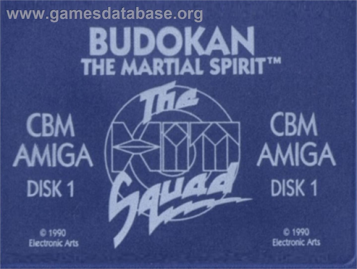 Budokan: The Martial Spirit - Commodore Amiga - Artwork - Cartridge Top