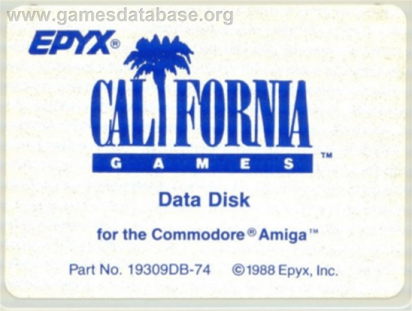 California Games - Commodore Amiga - Artwork - Cartridge Top