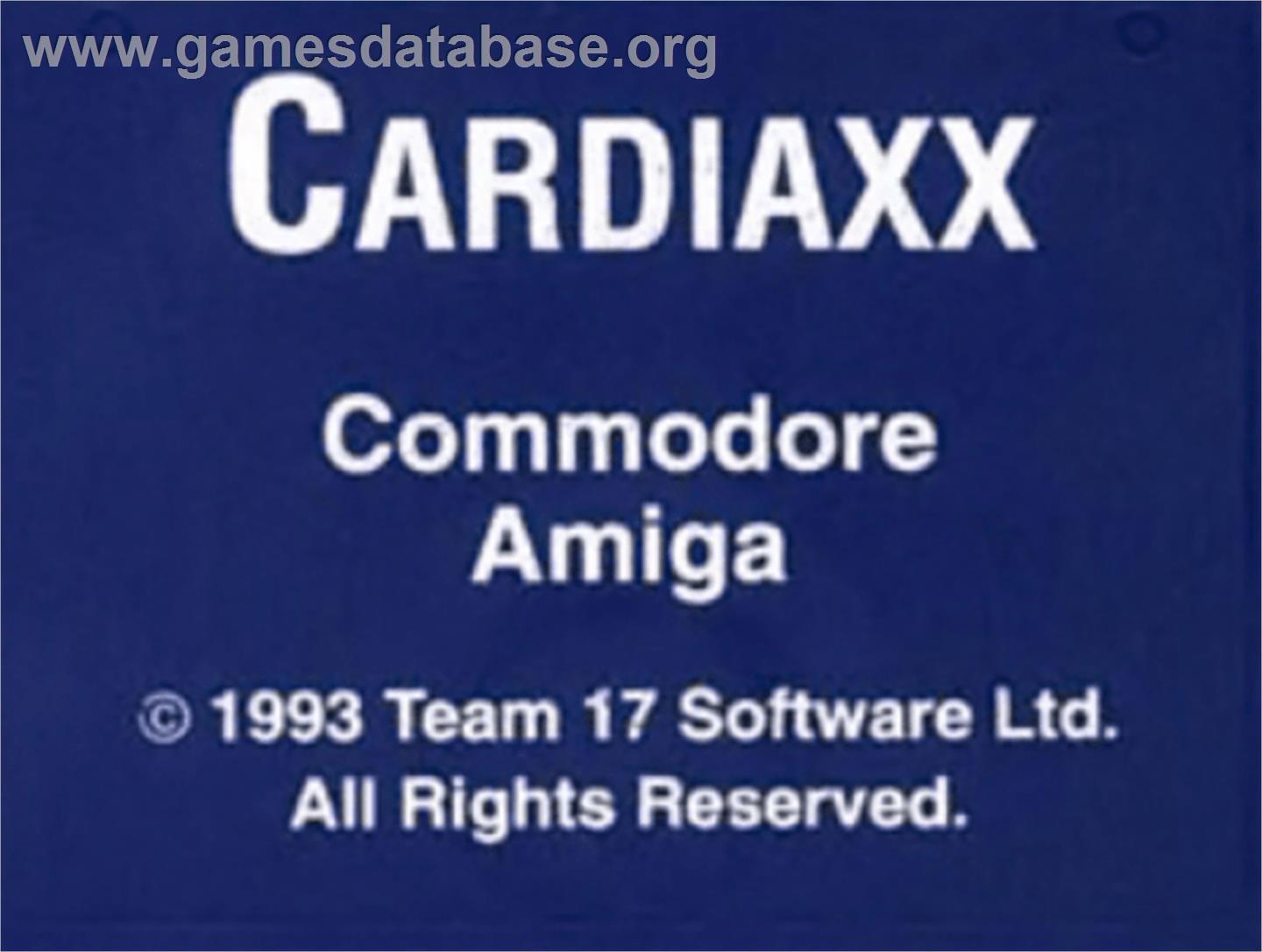 Cardiaxx - Commodore Amiga - Artwork - Cartridge Top