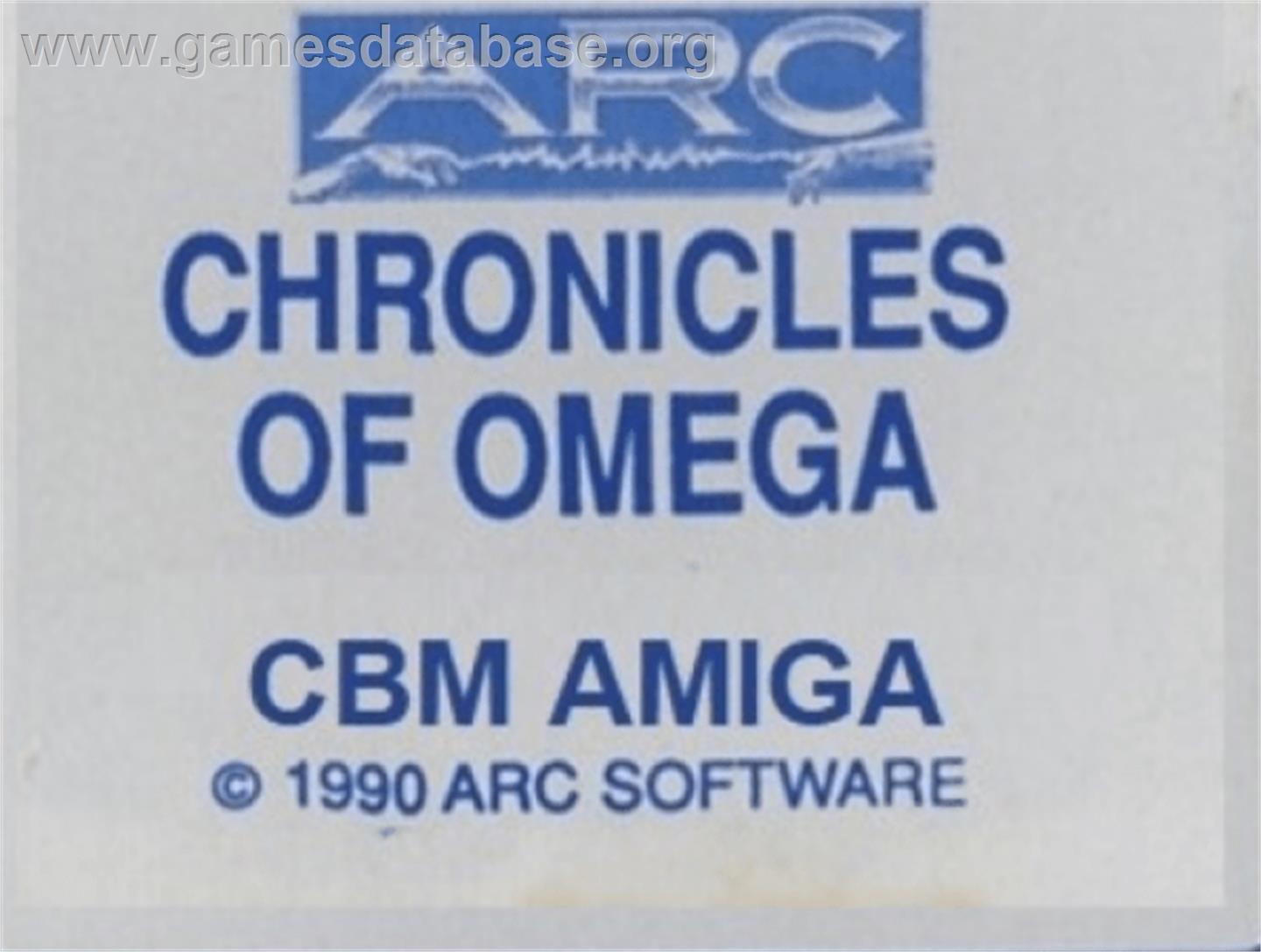 Chronicles Of Omega, The - Commodore Amiga - Artwork - Cartridge Top
