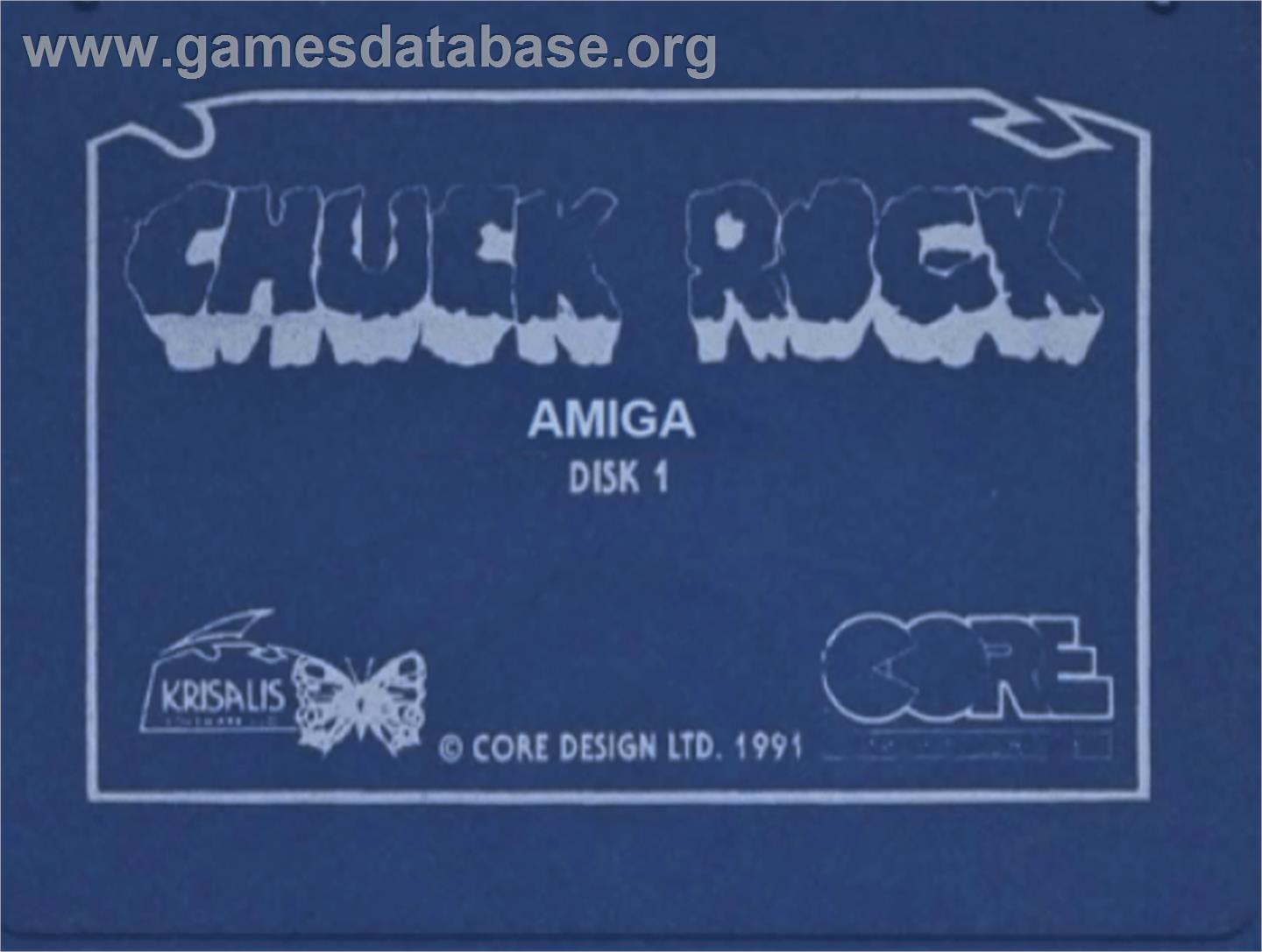 Chuck Rock - Commodore Amiga - Artwork - Cartridge Top