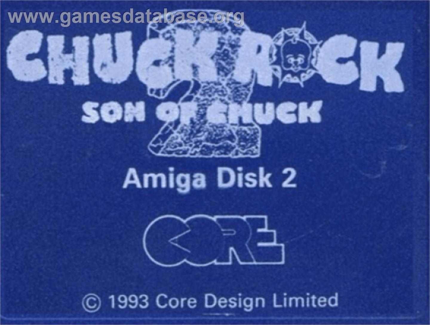 Chuck Rock 2: Son of Chuck - Commodore Amiga - Artwork - Cartridge Top