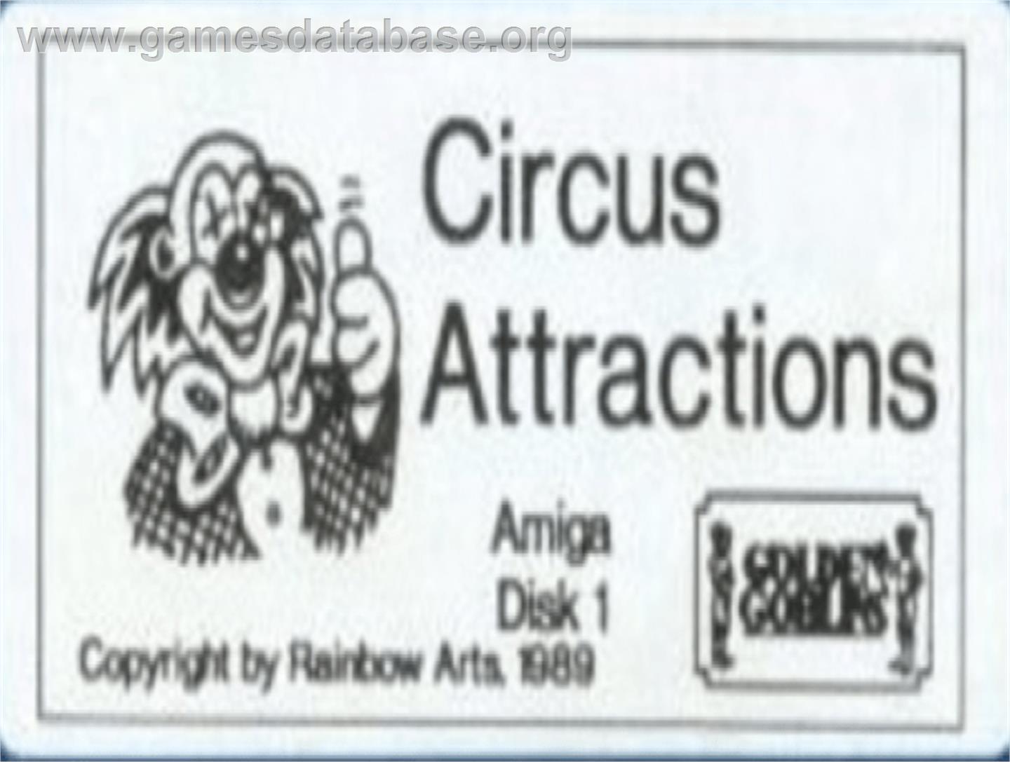 Circus Attractions - Commodore Amiga - Artwork - Cartridge Top