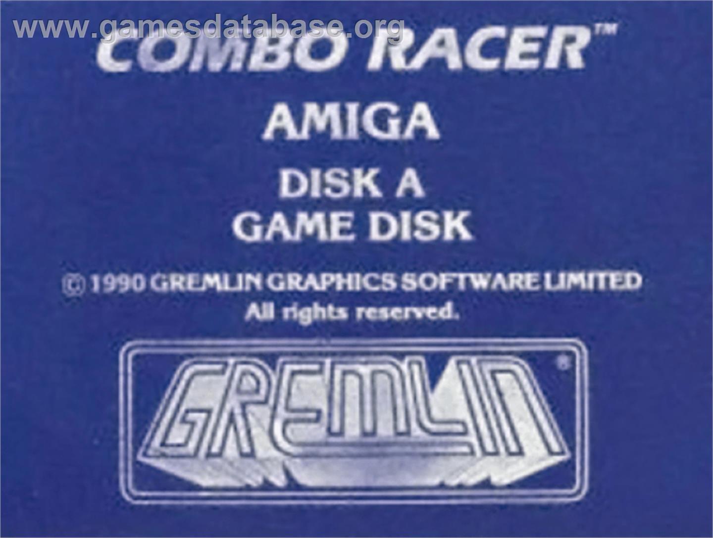 Combo Racer - Commodore Amiga - Artwork - Cartridge Top