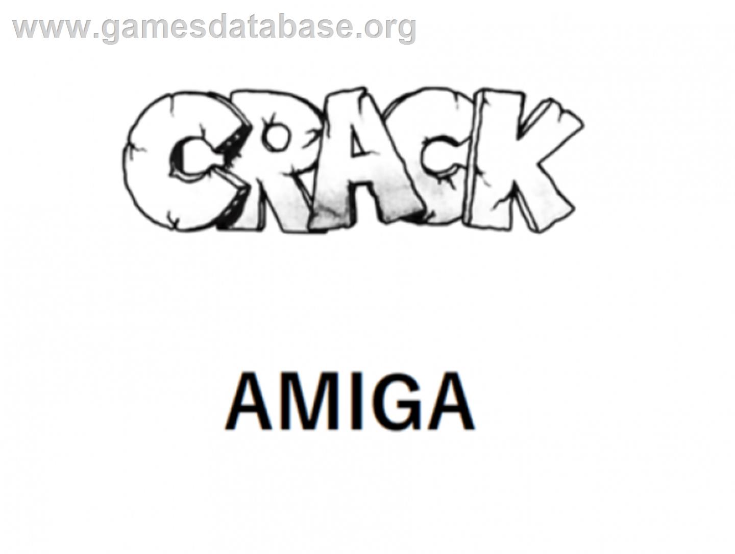 Crack - Commodore Amiga - Artwork - Cartridge Top