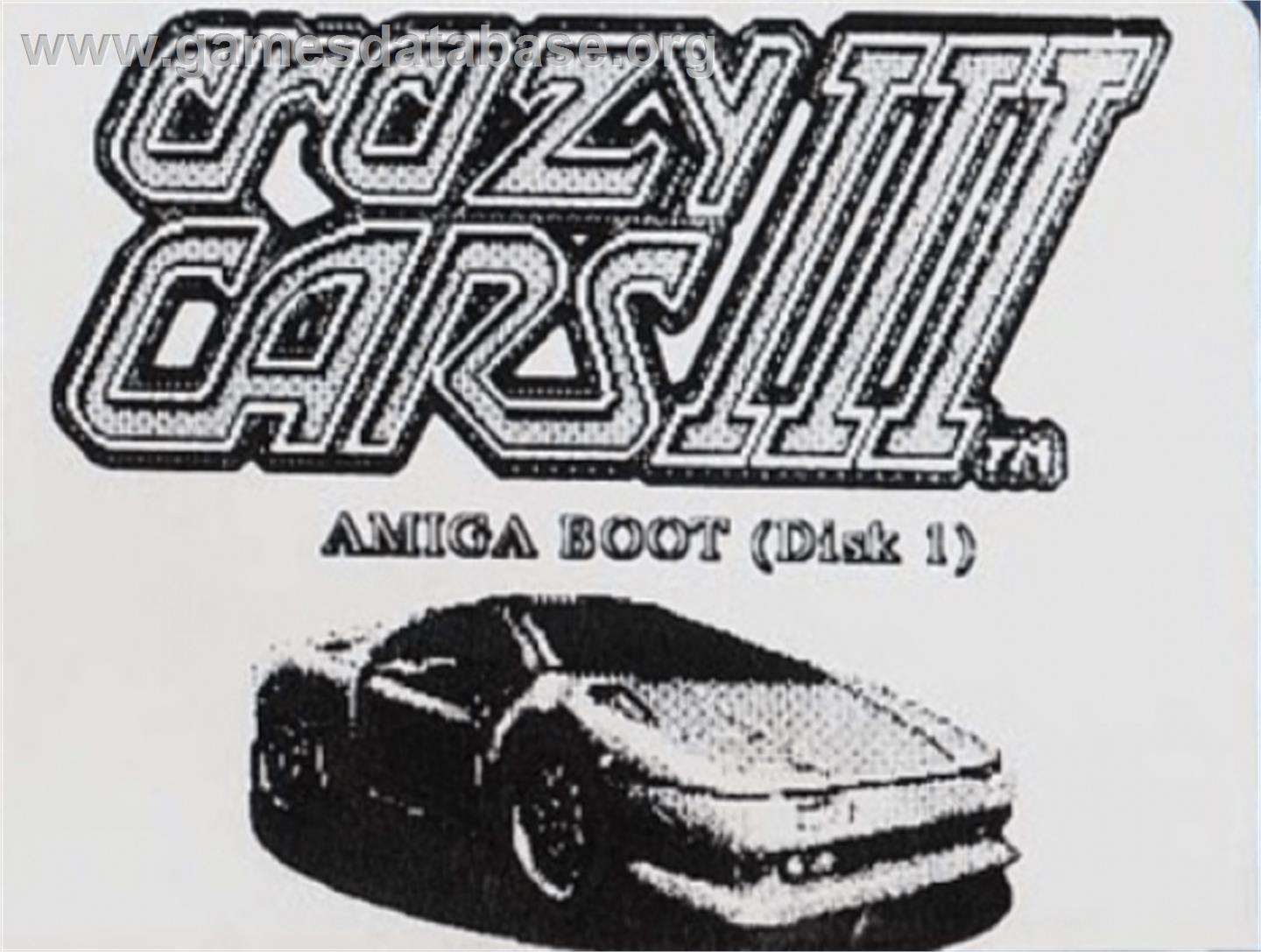 Crazy Cars 3 - Commodore Amiga - Artwork - Cartridge Top
