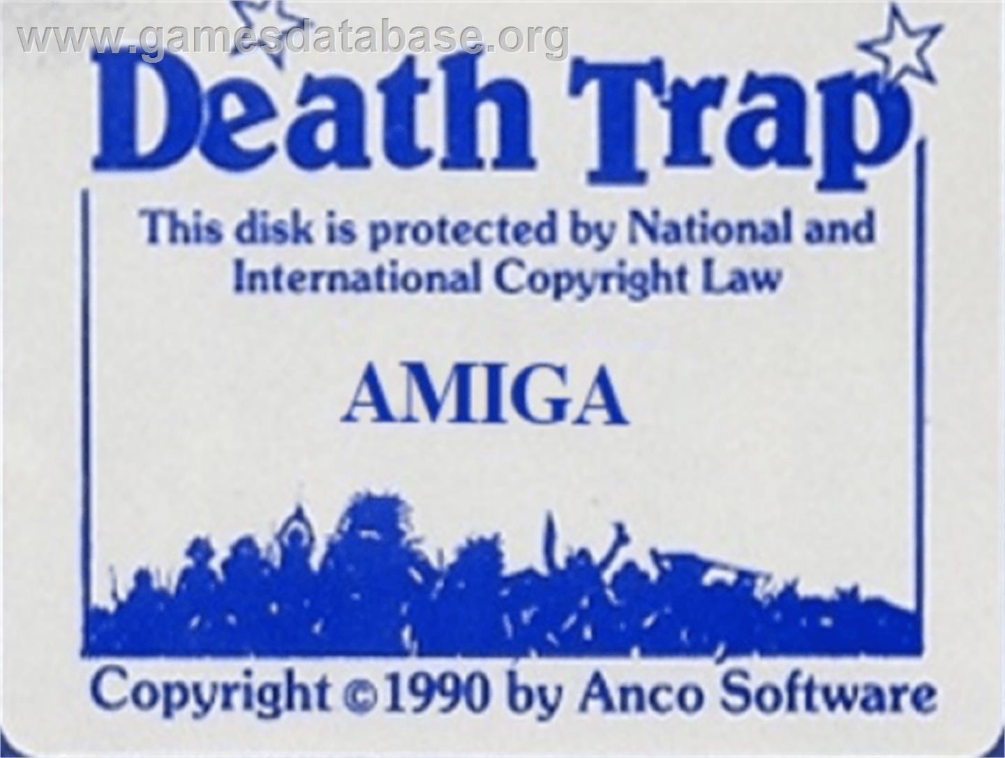 Death Trap - Commodore Amiga - Artwork - Cartridge Top