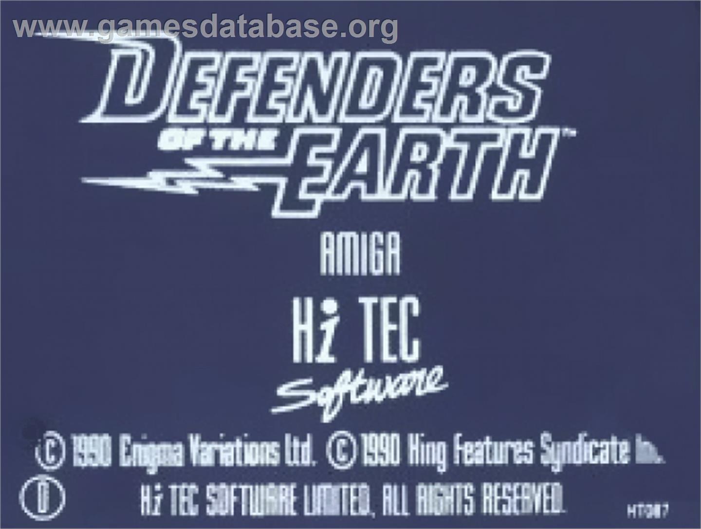 Defenders of the Earth - Commodore Amiga - Artwork - Cartridge Top