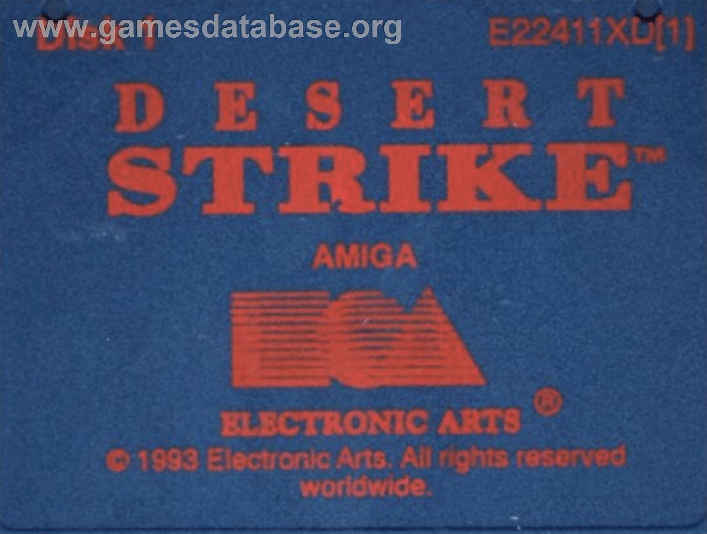 Desert Strike - Return To The Gulf - Commodore Amiga - Artwork - Cartridge Top