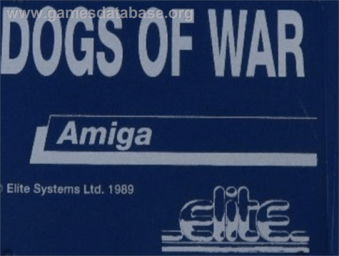 Dogs of War - Commodore Amiga - Artwork - Cartridge Top