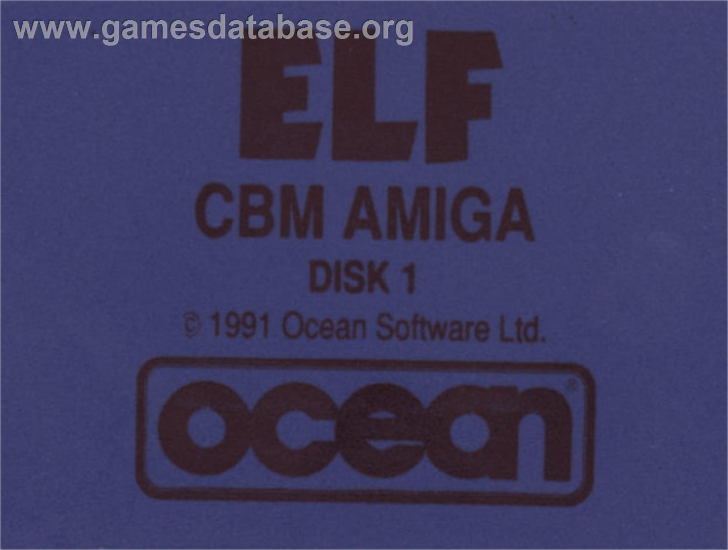 Elf (ocean) - Commodore Amiga - Artwork - Cartridge Top
