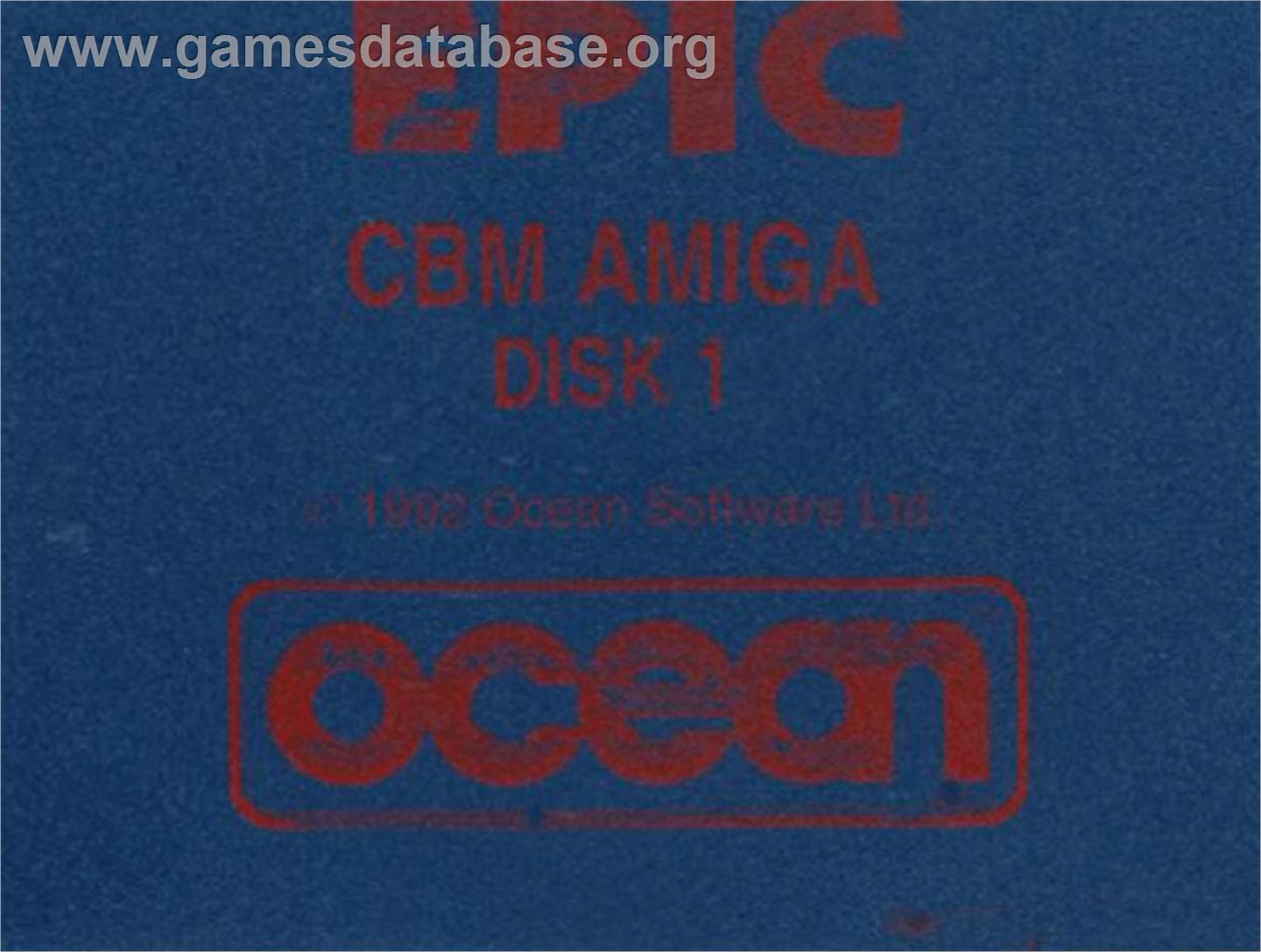 Epic - Commodore Amiga - Artwork - Cartridge Top
