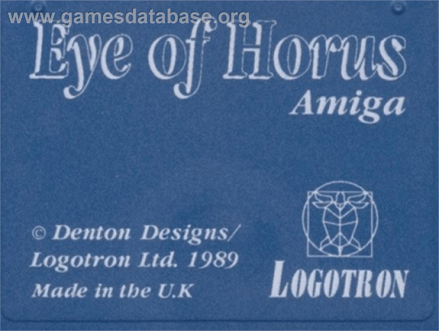 Eye Of Horus - Commodore Amiga - Artwork - Cartridge Top