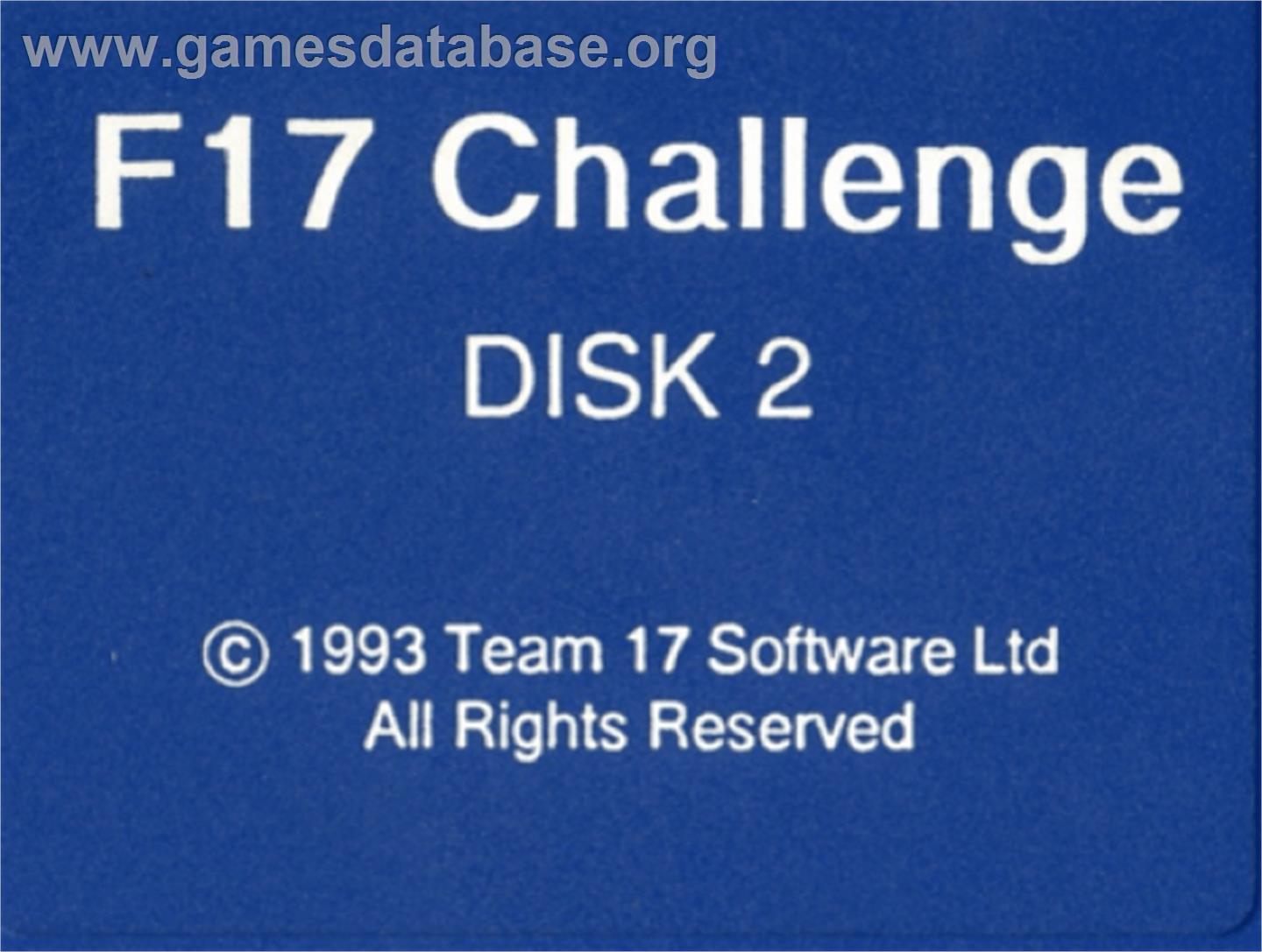 F17 Challenge - Commodore Amiga - Artwork - Cartridge Top
