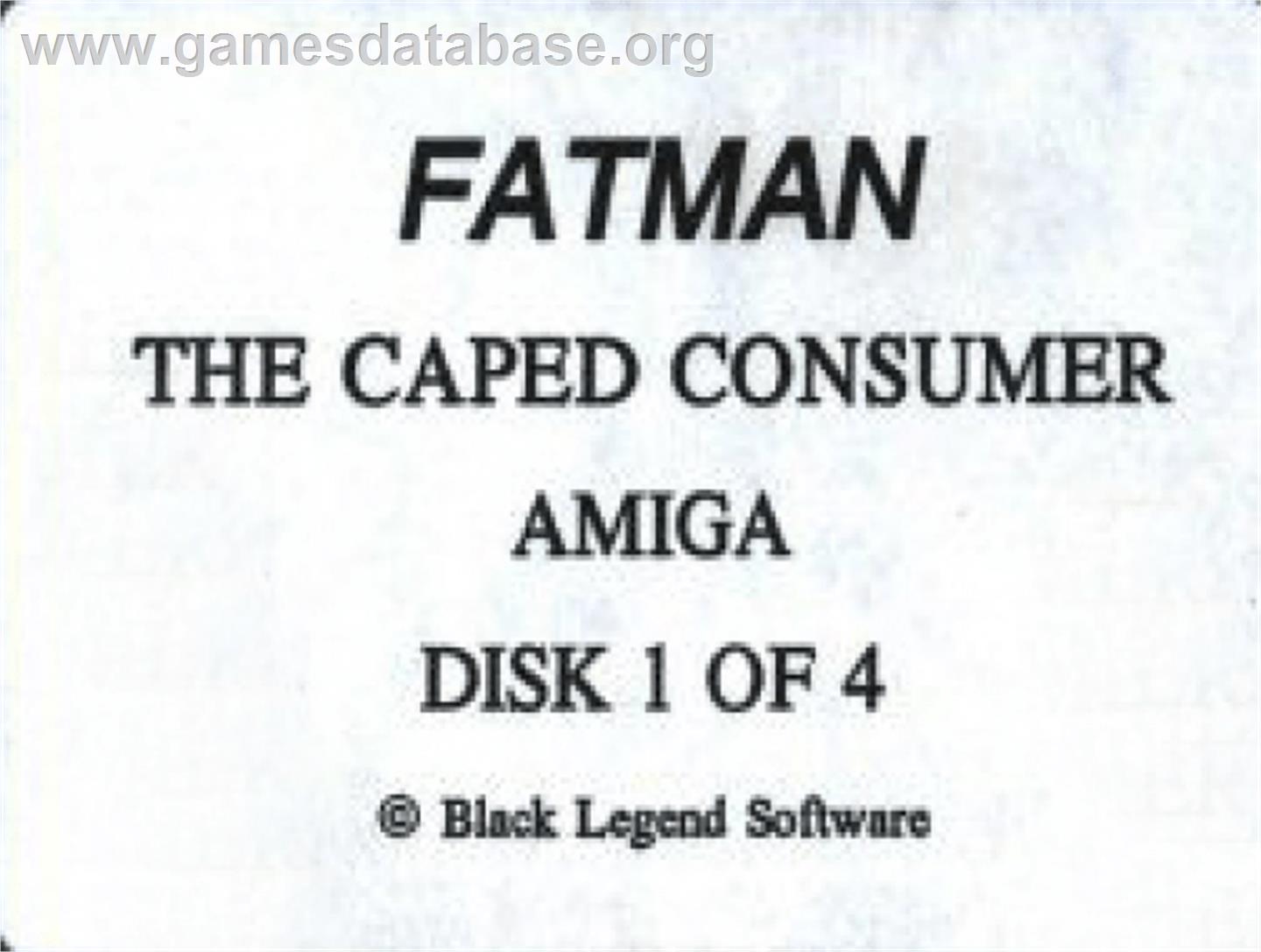 Fatman: The Caped Consumer - Commodore Amiga - Artwork - Cartridge Top