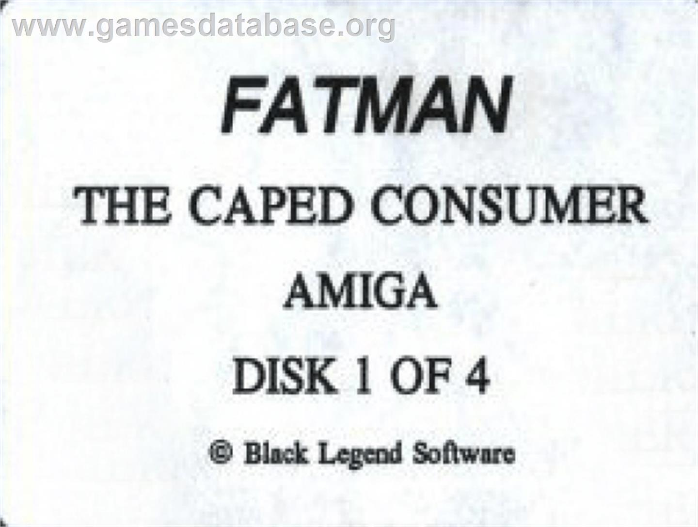 Fatman - The Caped Consumer - Commodore Amiga - Artwork - Cartridge Top