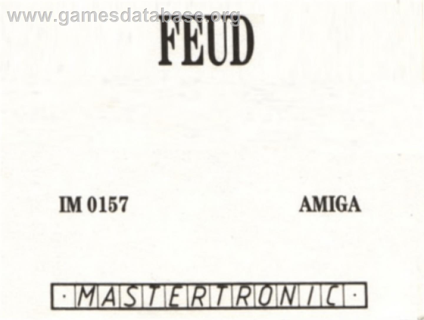 Feud - Commodore Amiga - Artwork - Cartridge Top