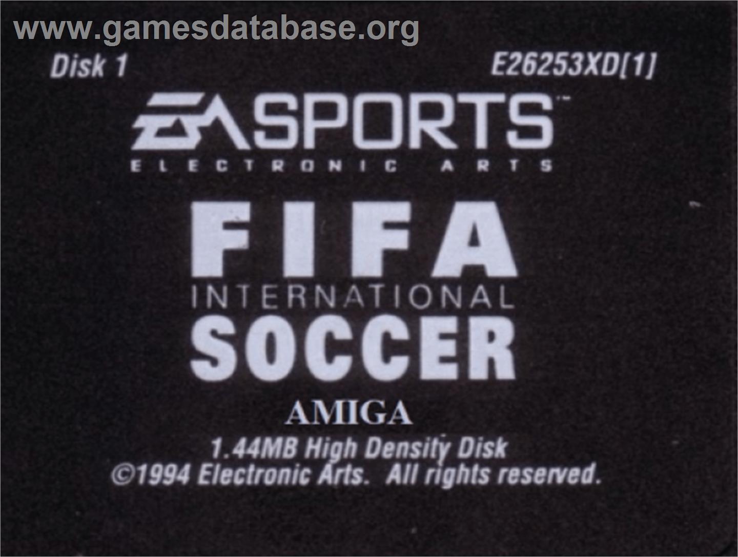 Fifa International Soccer - Commodore Amiga - Artwork - Cartridge Top