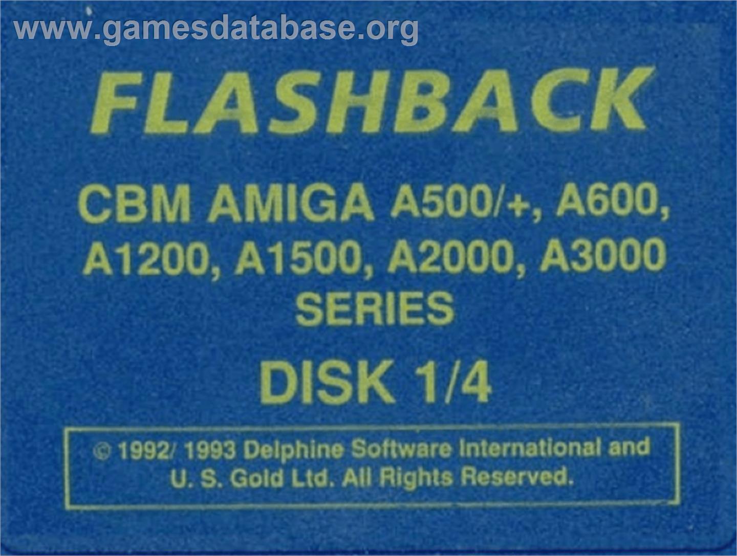 Flashback - Commodore Amiga - Artwork - Cartridge Top