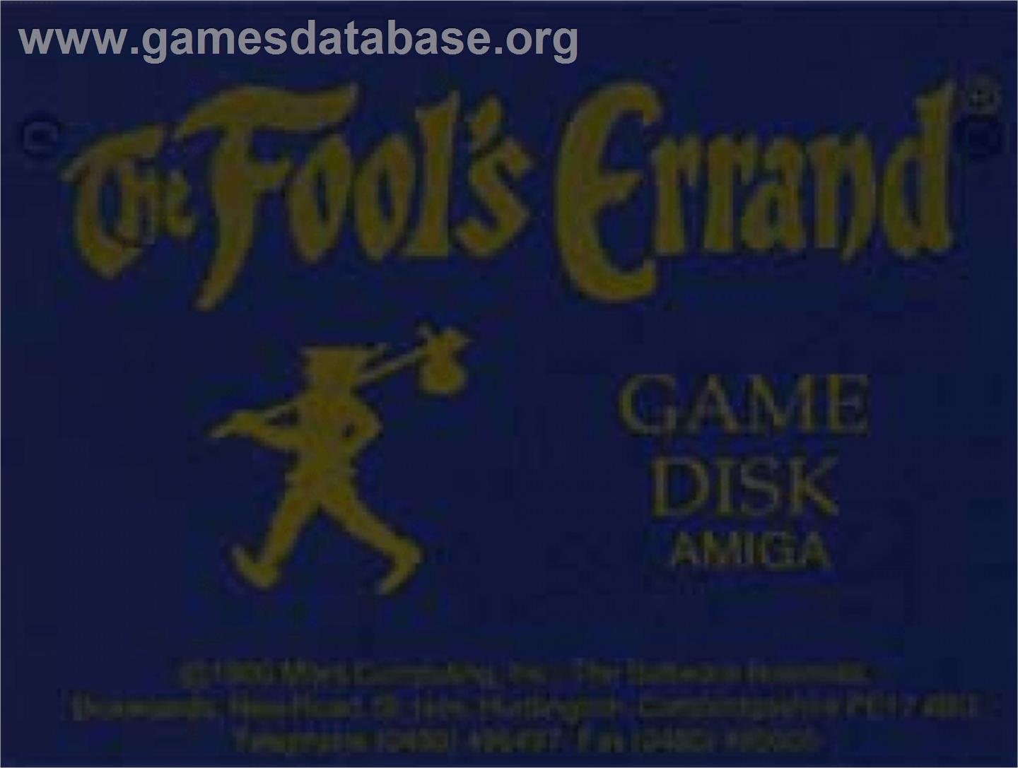 Fool's Errand, The - Commodore Amiga - Artwork - Cartridge Top