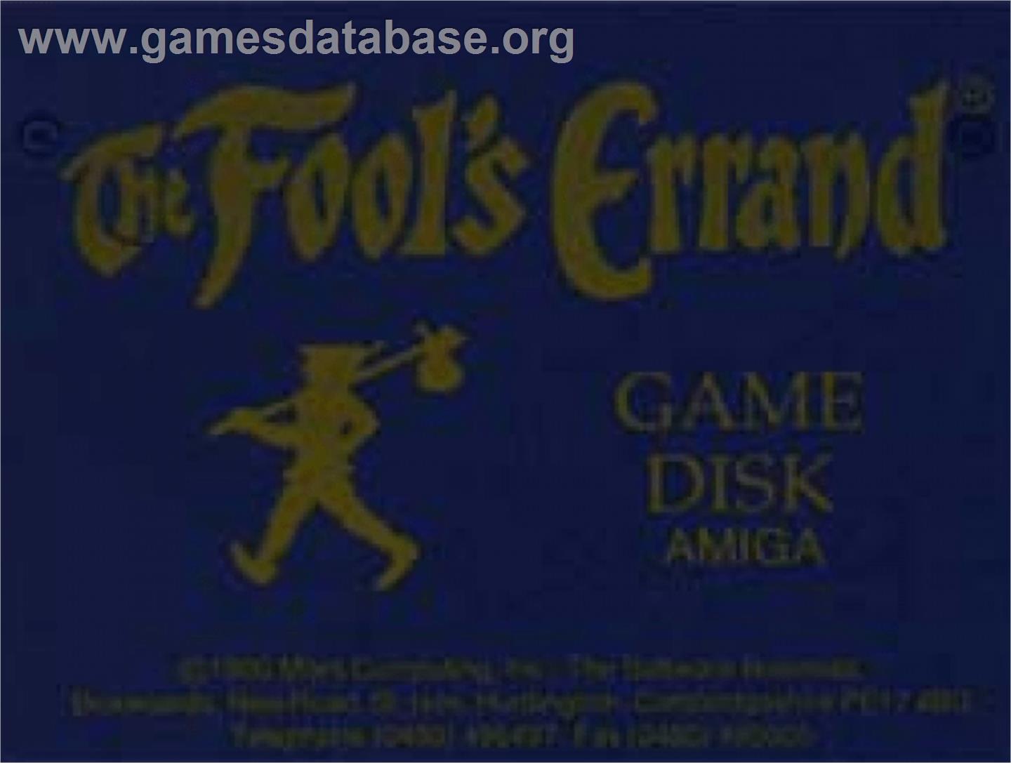 Fool's Errand - Commodore Amiga - Artwork - Cartridge Top
