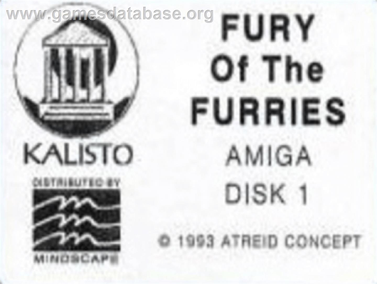 Fury Of The Furries - Commodore Amiga - Artwork - Cartridge Top