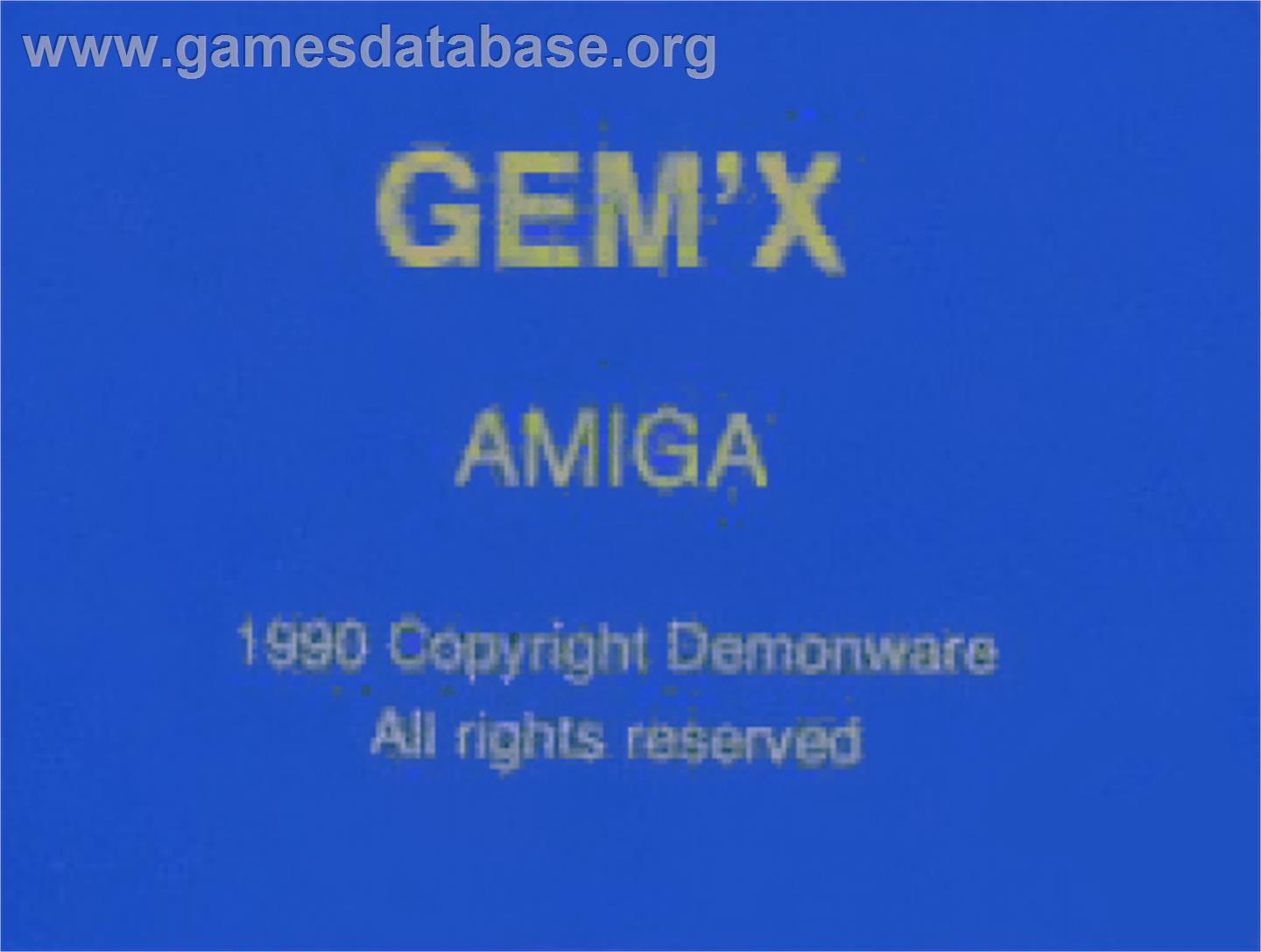 Gem'X - Commodore Amiga - Artwork - Cartridge Top