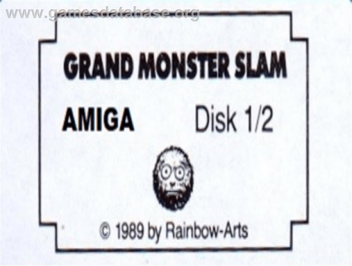 Grand Monster Slam - Commodore Amiga - Artwork - Cartridge Top