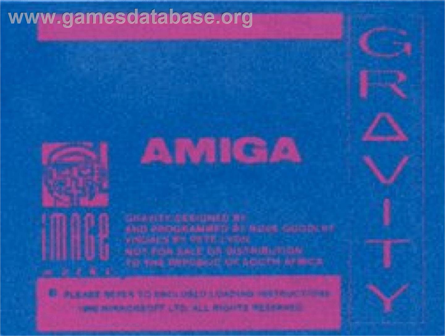 Gravity - Commodore Amiga - Artwork - Cartridge Top