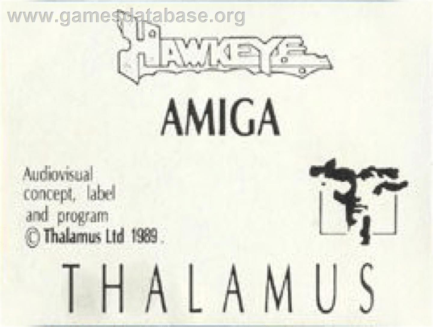 Hawkeye - Commodore Amiga - Artwork - Cartridge Top