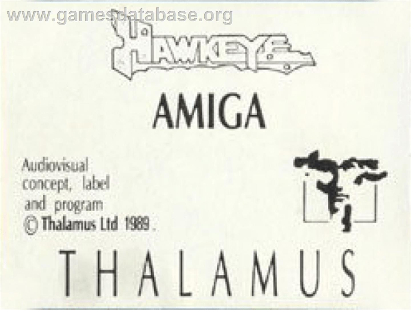Hawkeye - Commodore Amiga - Artwork - Cartridge Top