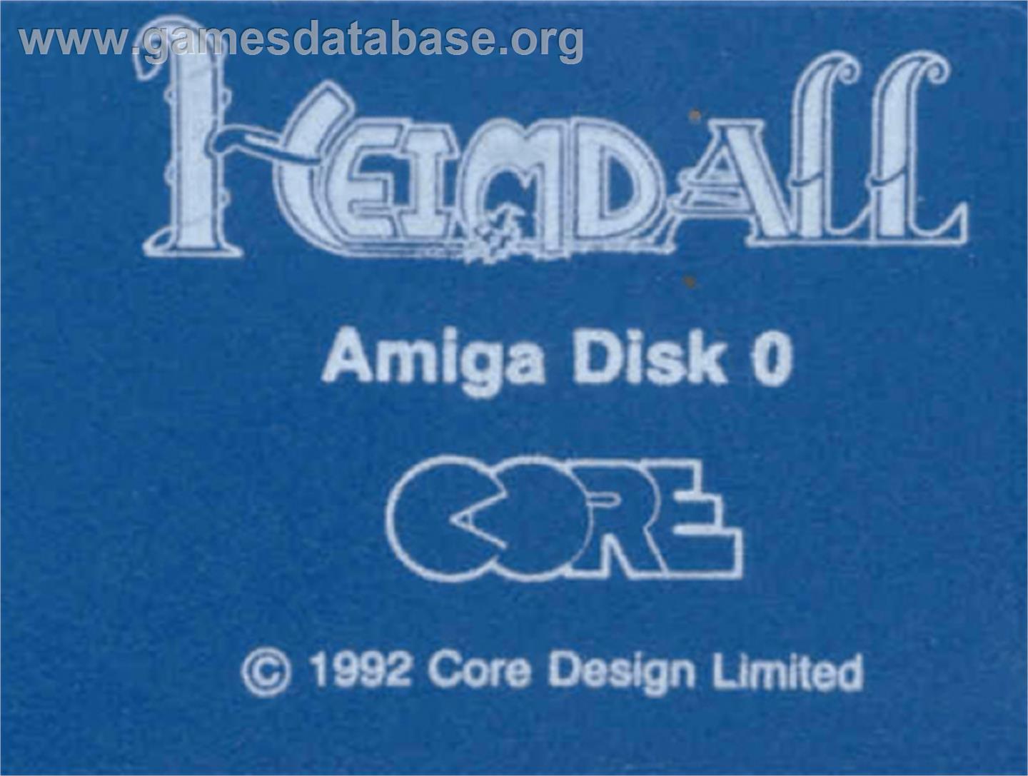 Heimdall - Commodore Amiga - Artwork - Cartridge Top