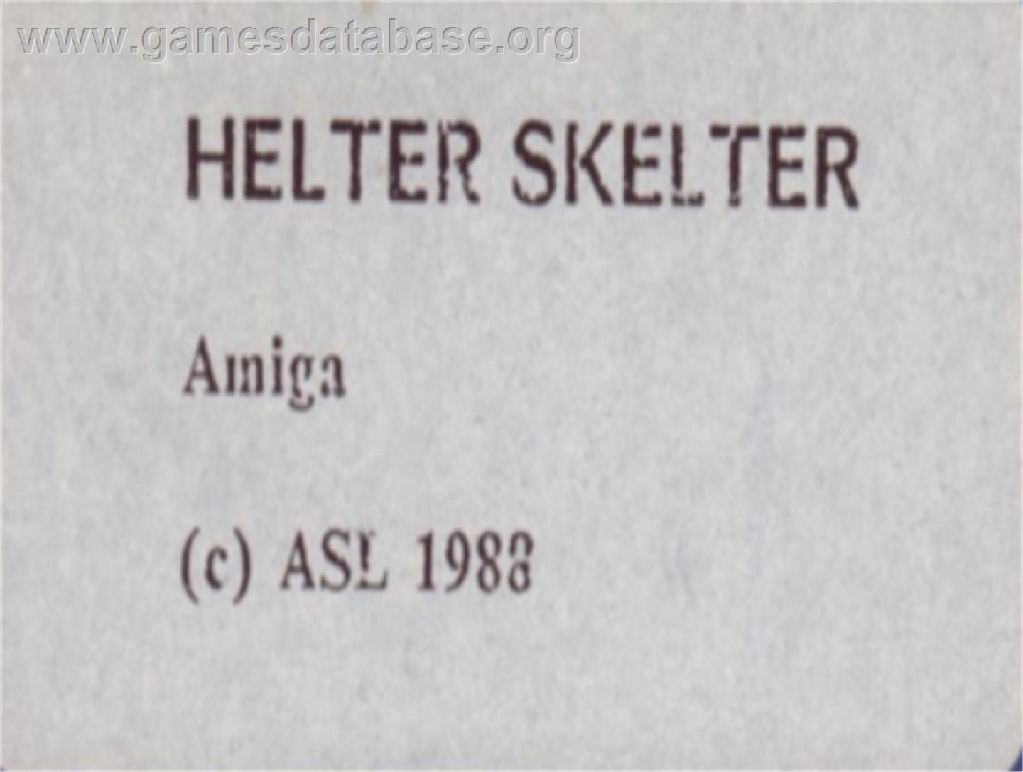 Helter Skelter - Commodore Amiga - Artwork - Cartridge Top