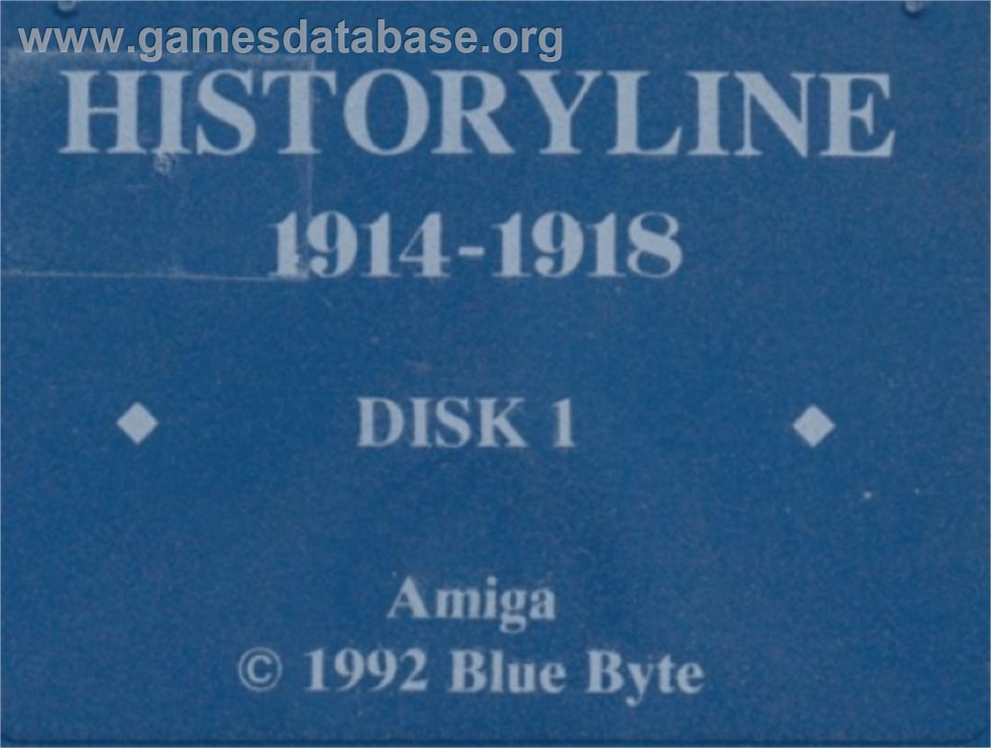Historyline: 1914 - 1918 - Commodore Amiga - Artwork - Cartridge Top