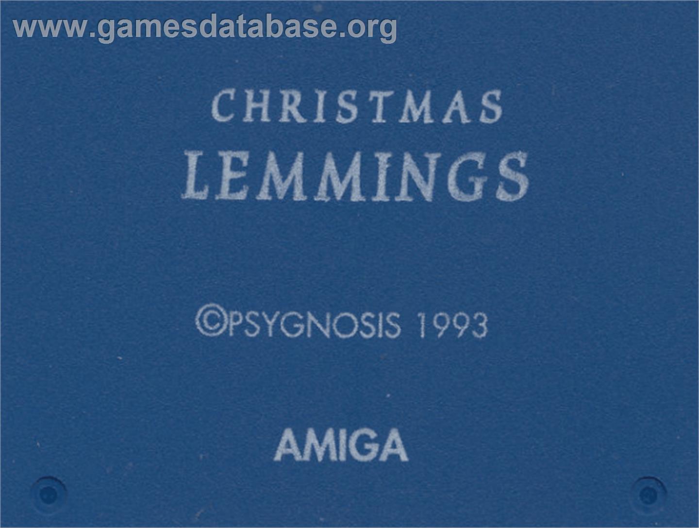 Holiday Lemmings 1993 - Commodore Amiga - Artwork - Cartridge Top