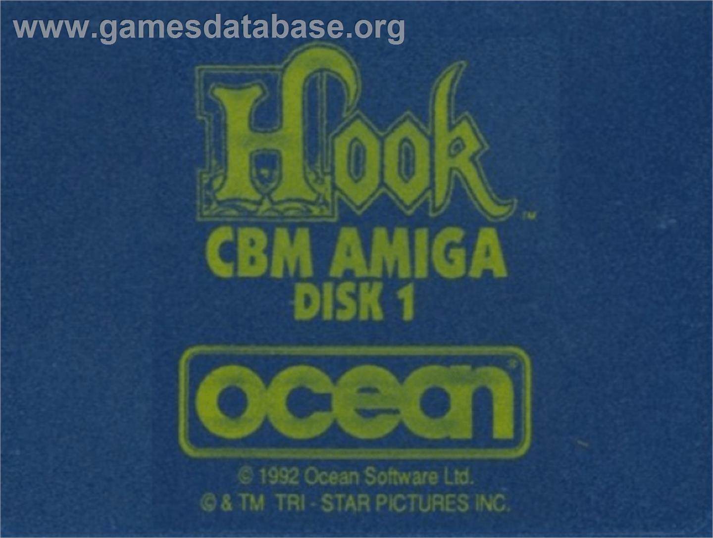 Hook - Commodore Amiga - Artwork - Cartridge Top