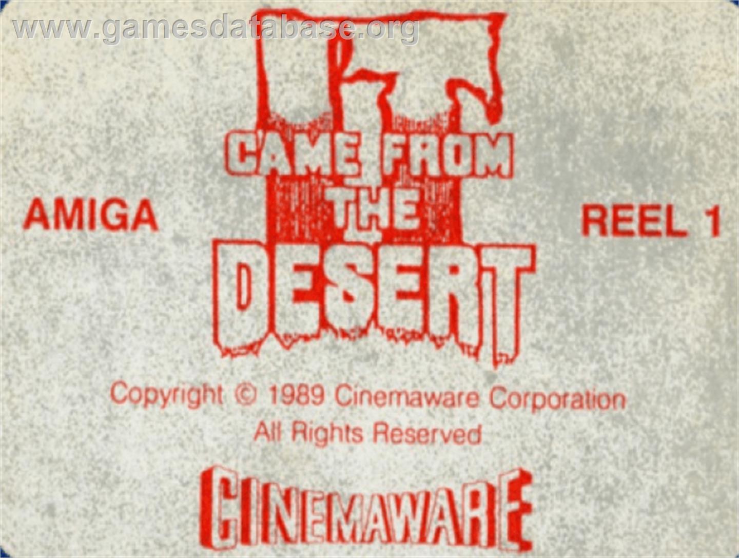 It Came from the Desert - Commodore Amiga - Artwork - Cartridge Top