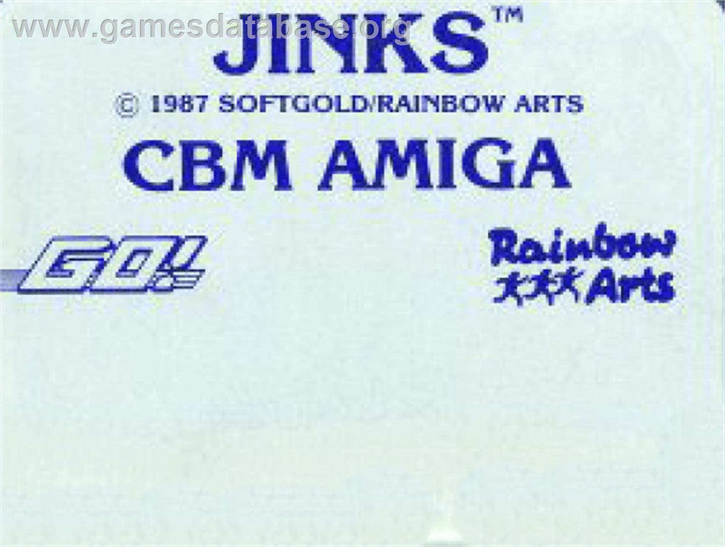 Jinks - Commodore Amiga - Artwork - Cartridge Top
