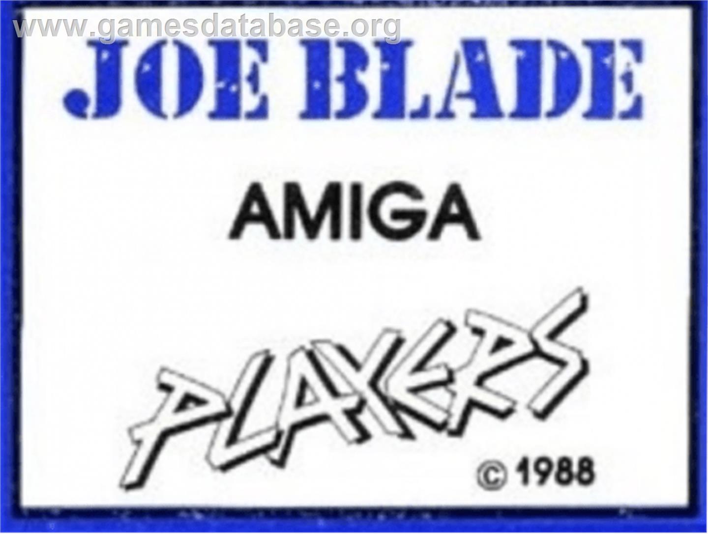 Joe Blade - Commodore Amiga - Artwork - Cartridge Top