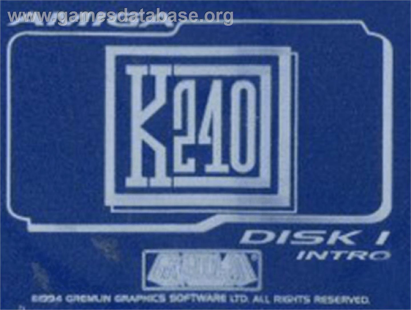 K240 - Commodore Amiga - Artwork - Cartridge Top