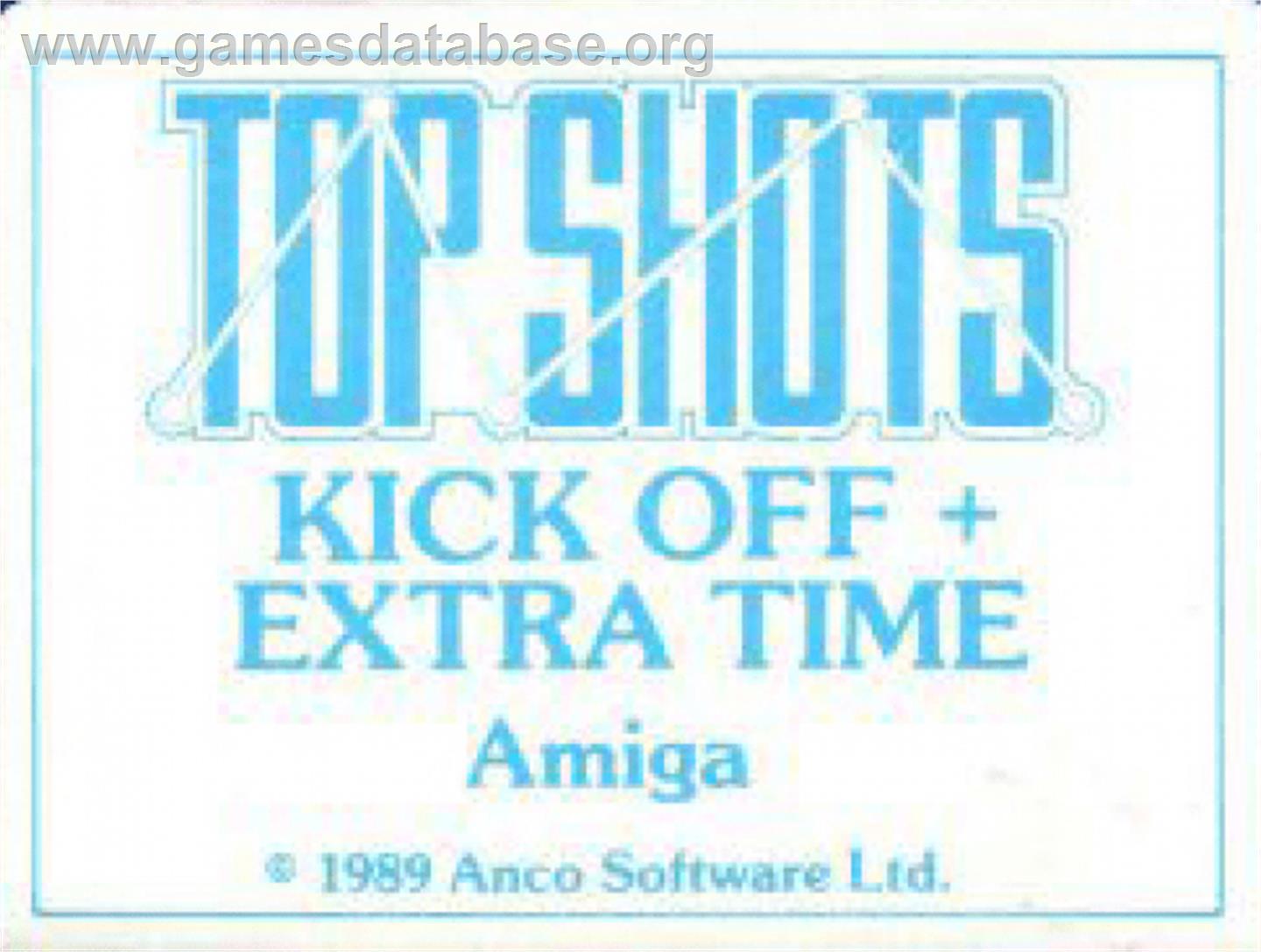 Kick Off: Extra Time - Commodore Amiga - Artwork - Cartridge Top
