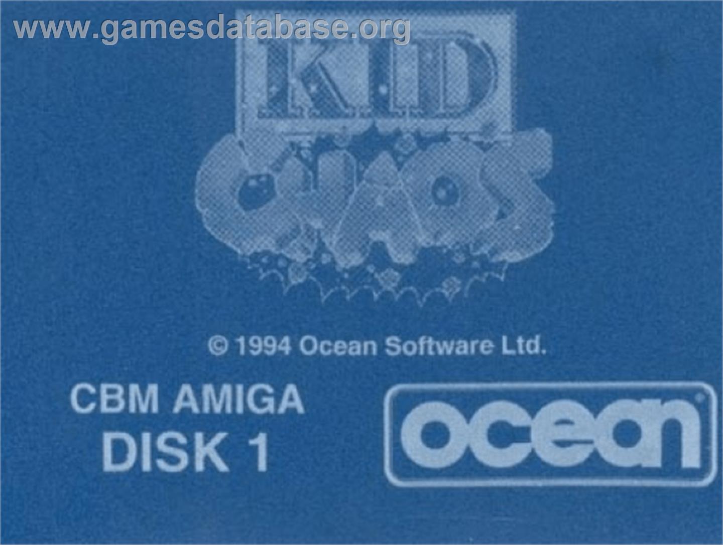 Kid Chaos - Commodore Amiga - Artwork - Cartridge Top