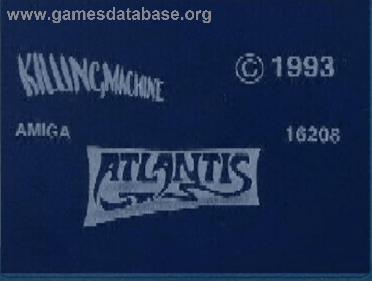 Killing Machine - Commodore Amiga - Artwork - Cartridge Top