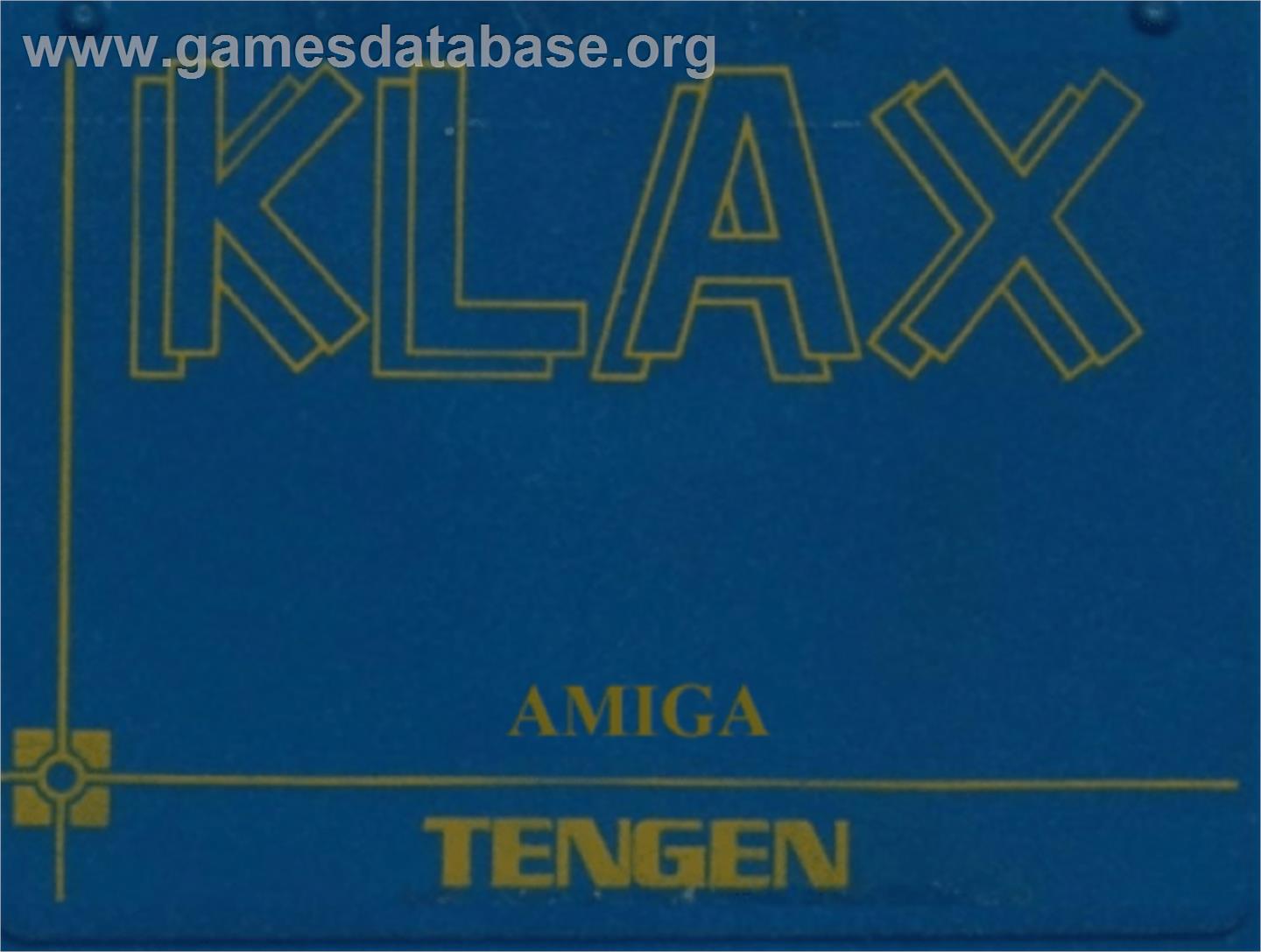 Klax - Commodore Amiga - Artwork - Cartridge Top