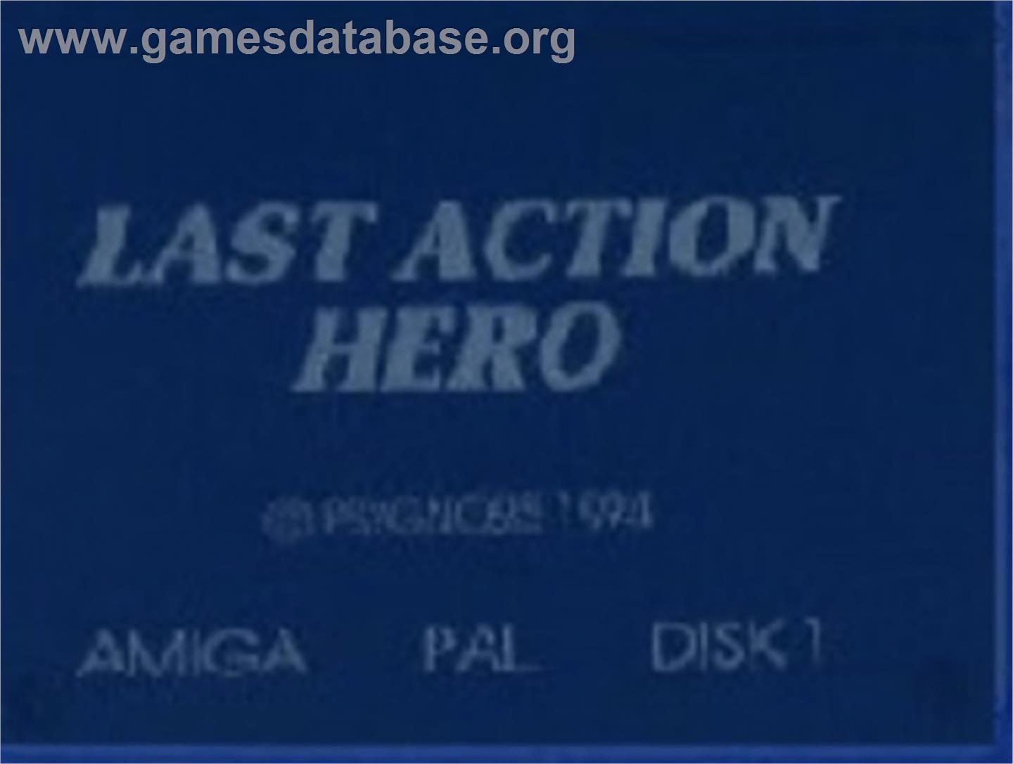Last Action Hero - Commodore Amiga - Artwork - Cartridge Top