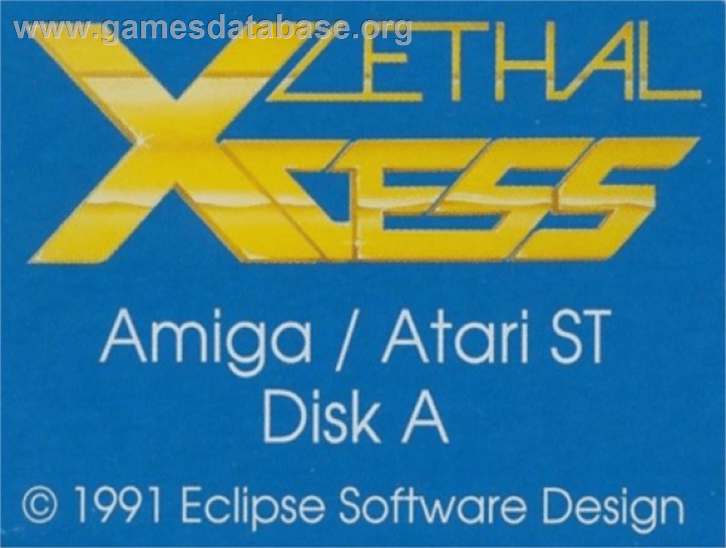 Lethal Xcess: Wings of Death 2 - Commodore Amiga - Artwork - Cartridge Top