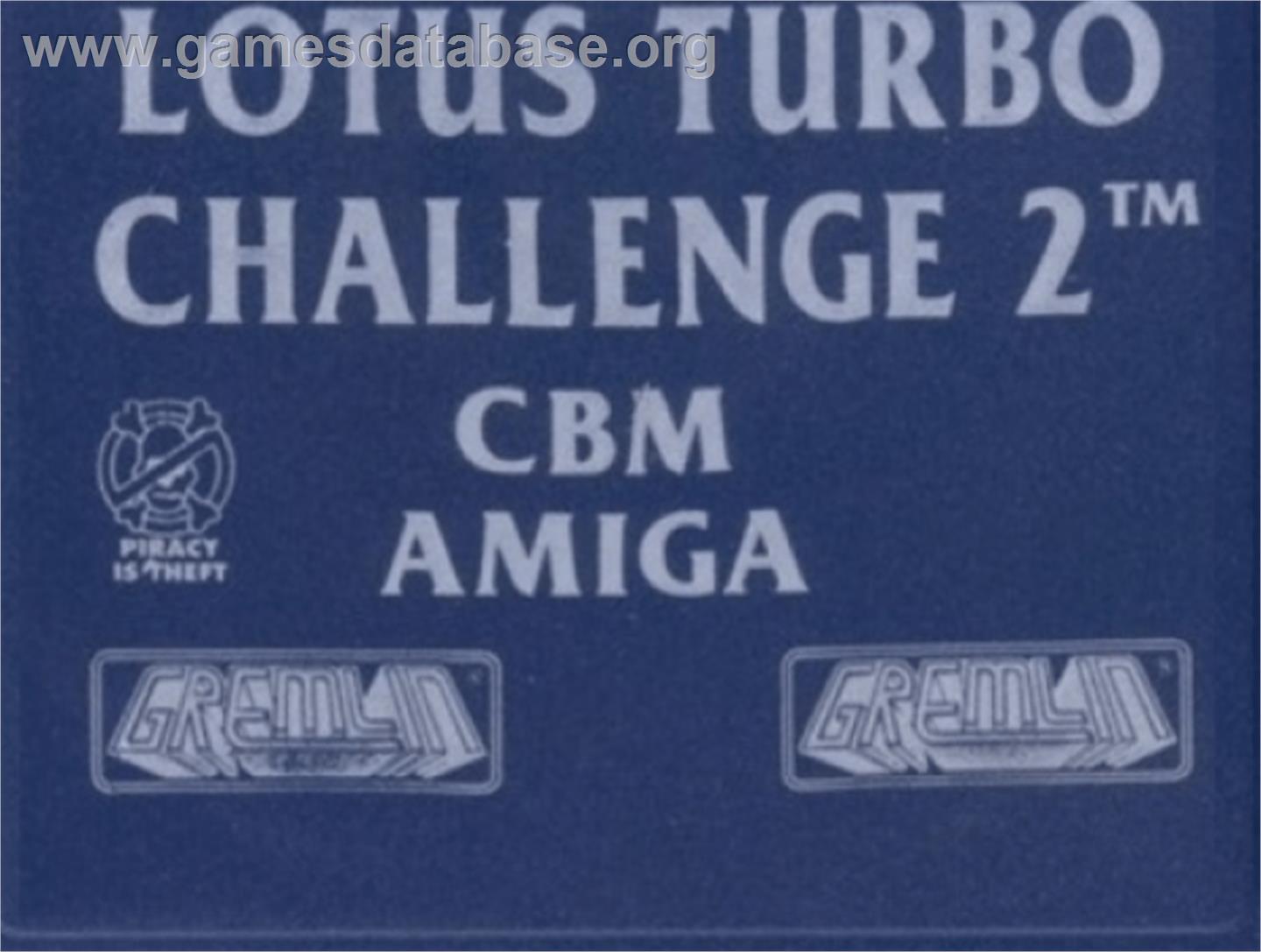Lotus Turbo Challenge 2 - Commodore Amiga - Artwork - Cartridge Top