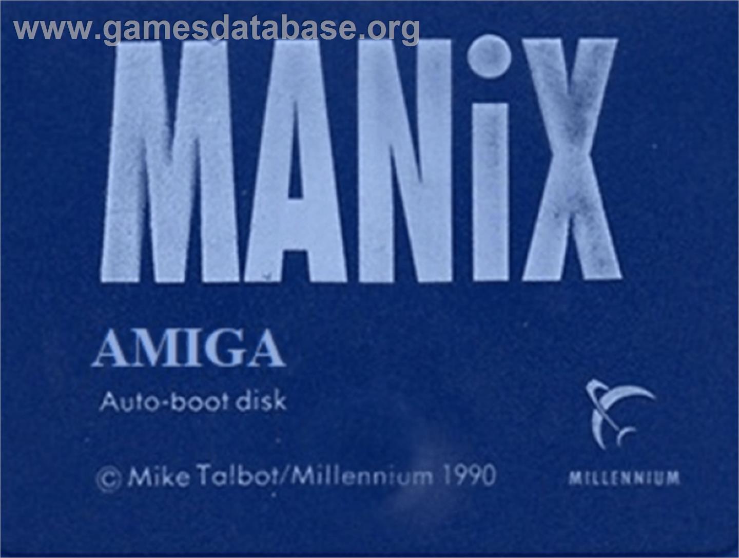 Manix - Commodore Amiga - Artwork - Cartridge Top
