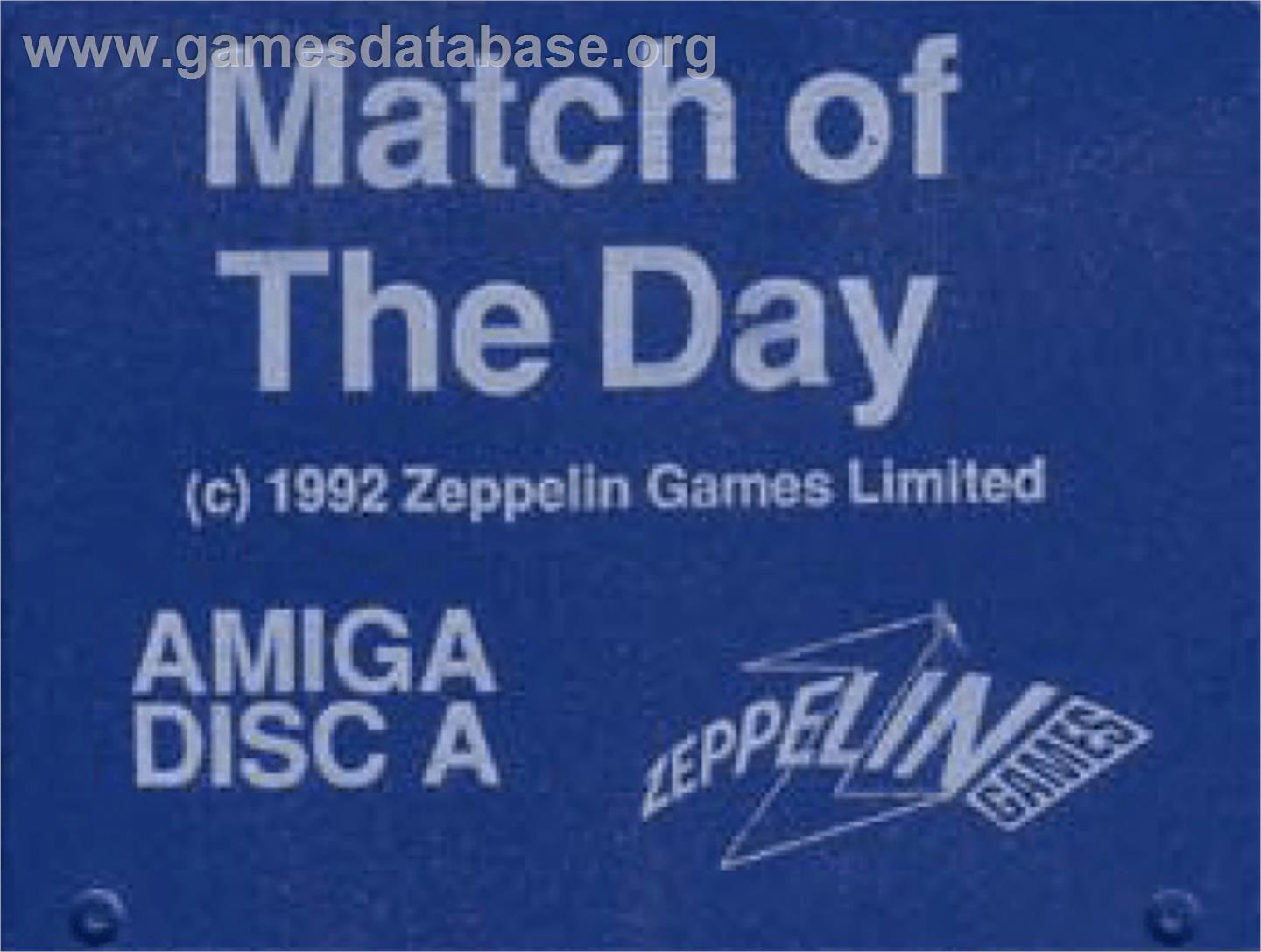 Match of the Day - Commodore Amiga - Artwork - Cartridge Top