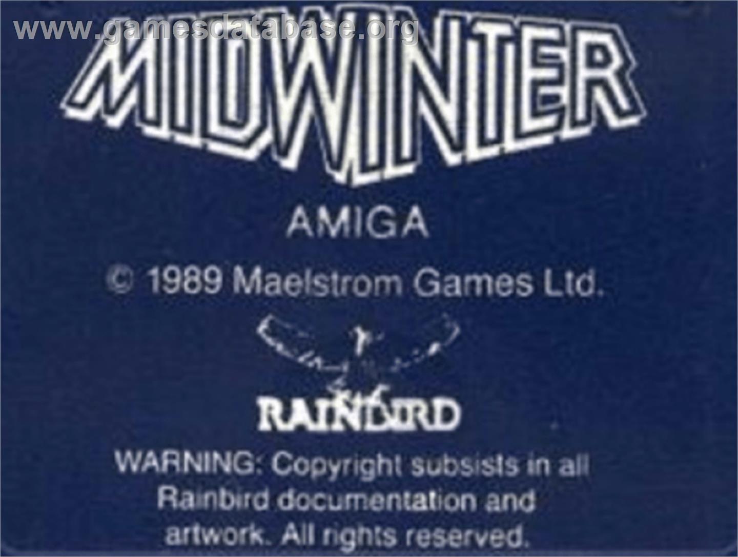 Midwinter - Commodore Amiga - Artwork - Cartridge Top
